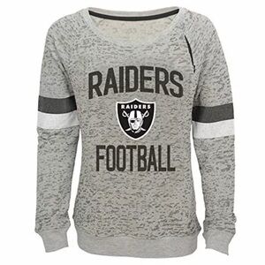 NWT [NFL] Vegas Raiders Outerstuff My City Boatneck Sweatshirt Girls Sz S 7-8